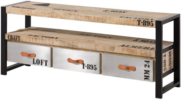 TV-Board Mango 150x40x60 natur bedruckt FACTORY #106