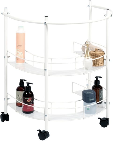 Waschbecken-Unterregal aus hochwertigem Metall, weiß