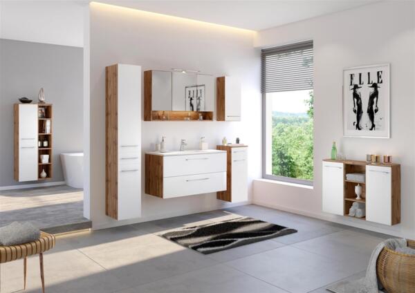 Waschtisch-Set >Livorno< in weiß-matt - 100x54x48cm (BxHxT) Bild 8