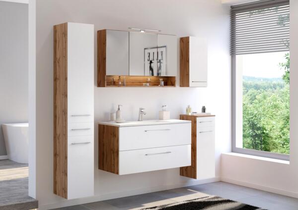 Waschtisch-Set >Livorno< in weiß-matt - 100x54x48cm (BxHxT) Bild 7