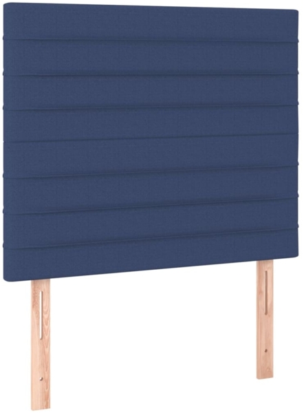 vidaXL Boxspringbett mit Matratze Blau 100x200 cm Stoff 3132055 Bild 5