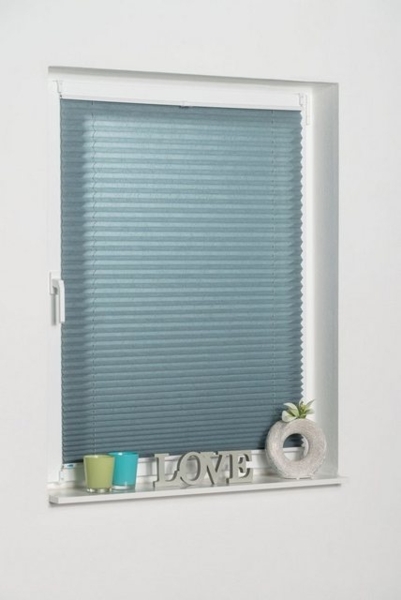 K-HOME Plissee Klemmfix Pisa, Lichtschutz, ohne Bohren, verspannt, Klemmfix, Crushed-Optik Bild 4