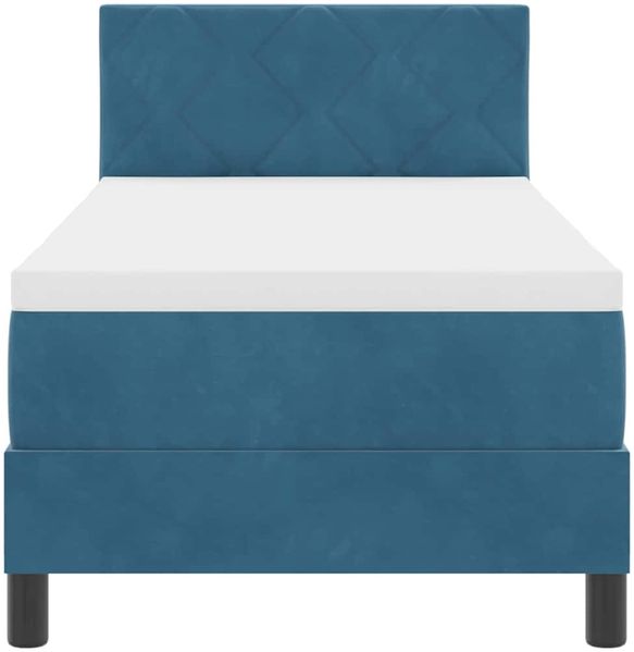 vidaXL LED Boxspringbett mit Kopfteil Dunkelblau 80 x 200 cm Samt 3342684 Bild 8