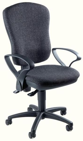 Topstar Bürodrehstuhl Drehstuhll Point 80 Anthrazit-ohne Armlehnen-Teppichbodenrollen