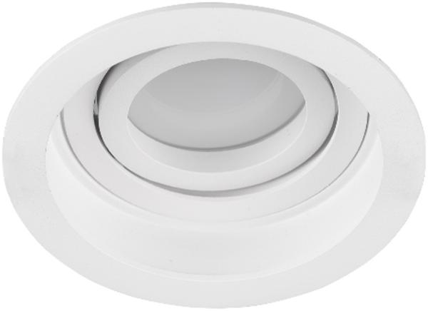 Runder LED Deckeneinbaustrahler Weiß matt, schwenkbar Ø 9,2cm