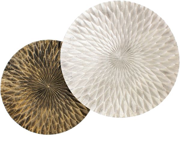 Beistelltisch >1127< (2er Set) in Silber / Gold, Aluminiumguss - 54x45cm (HxD) Bild 3