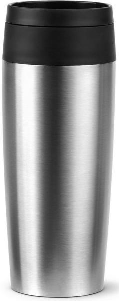 Emsa Thermobecher Travel Mug Classic, mit 360°-Trinköffnung, auslaufsicher, rutschfest, Edelstahl, Kunststoff, Silikon, 4h heiß, 8h kalt - 360 ml / 6h heiß, 12h kalt - 500 ml, 100% dicht