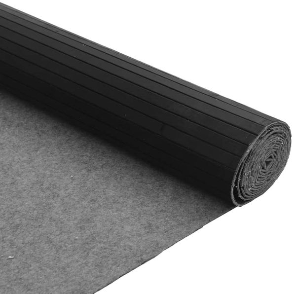 vidaXL Teppich Rechteckig Schwarz 80x400 cm Bambus 376786 Bild 5