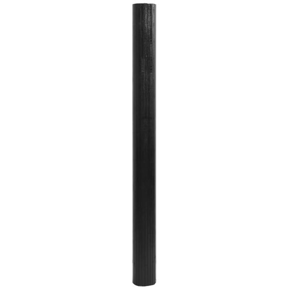 vidaXL Teppich Rechteckig Schwarz 80x400 cm Bambus 376786 Bild 3