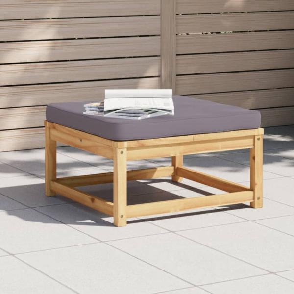 vidaXL Gartenhocker mit Kissen Massivholz Akazie 366496