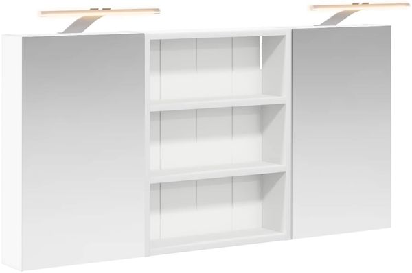 vidaXL Badezimmerschrank-Set 3 pcs 100 x 10,5 x 50 cm Holzwerkstoff 3403688 Bild 2