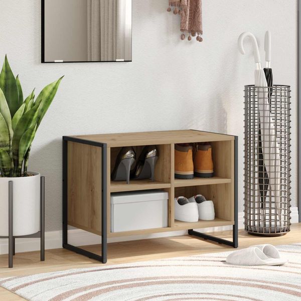 vidaXL Schuhschrank Kunsthandwerk Eiche 60 x 35 x 44 cm Holzwerkstoff 886461