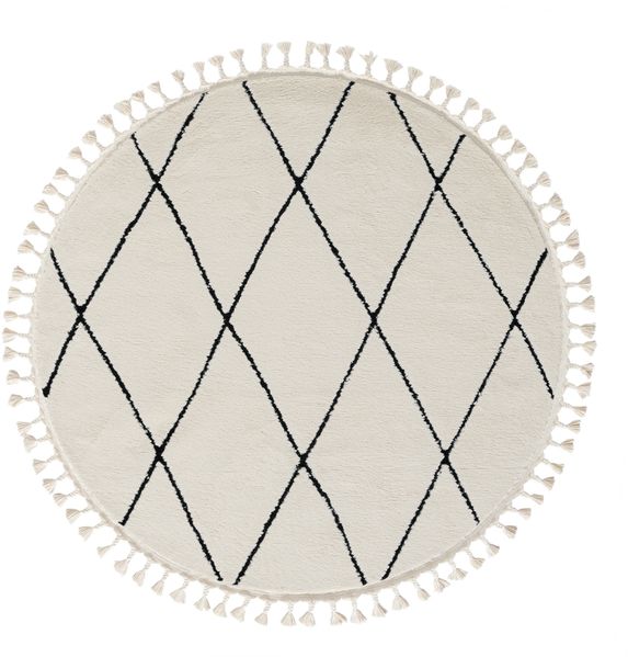 Teppich ORIENTAL-Structure rund weiss diverse Größen