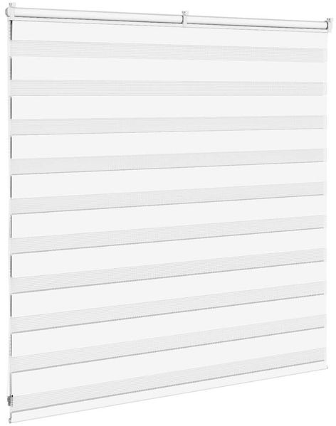 vidaXL Doppelrollo Weiß 145x100 cm Stoffbreite 140,9 cm Polyester 4014738 Bild 4
