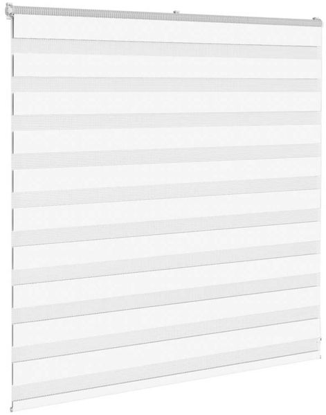 vidaXL Doppelrollo Weiß 145x100 cm Stoffbreite 140,9 cm Polyester 4014738 Bild 3