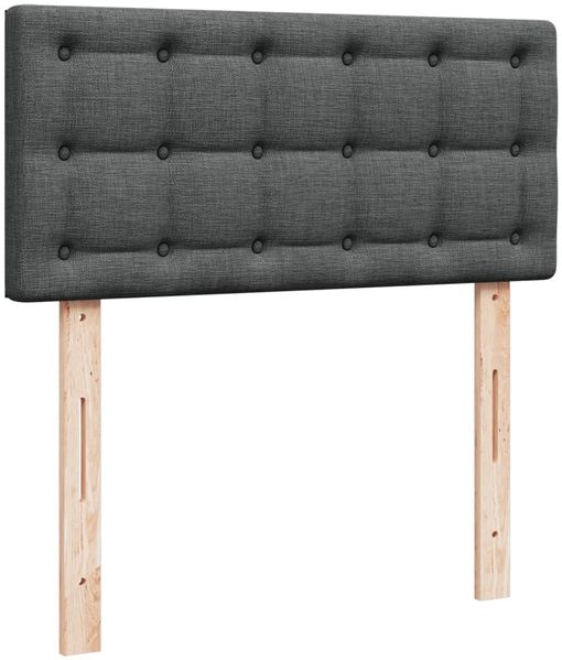 vidaXL Boxspringbett mit Matratze Dunkelgrau 100x200 cm Stoff 3288906 Bild 12