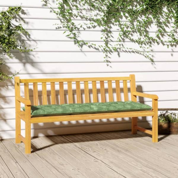 vidaXL Gartenbank-Auflage Blattmuster 150x50x7 cm Oxford-Gewebe 361618