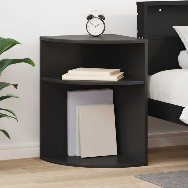 vidaXL Beistelltisch Schwarz 39,7 x 39,7 x 60 cm Holzwerkstoff 891131