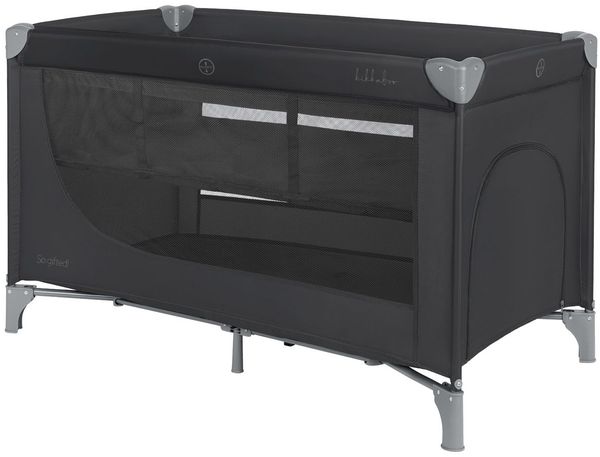 Kikkaboo Reisebett, Laufstall So Gifted 2 Ebenen Matratze, Tragetasche, Öffnung black