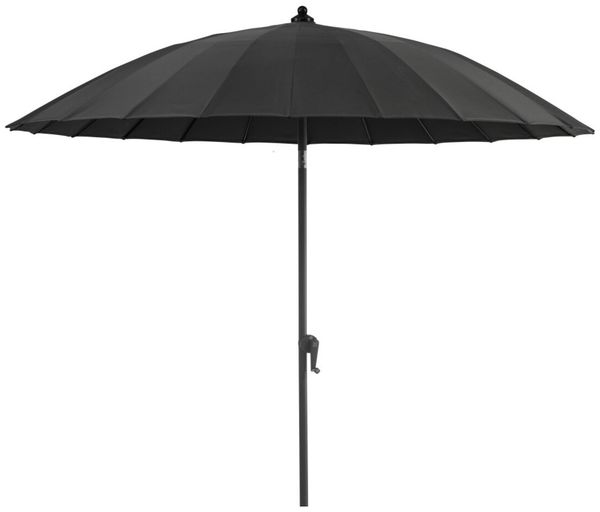 Sonnenschirm Shanghai von Brafab aus Aluminium und Polyester, modern, anthrazit, Ø 270 cm, neigbar