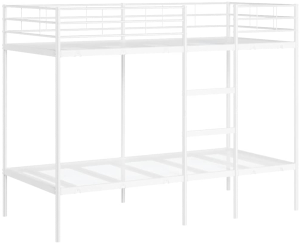 vidaXL Etagenbett ohne Matratze Weiß 90x190 cm Stahl 42000328