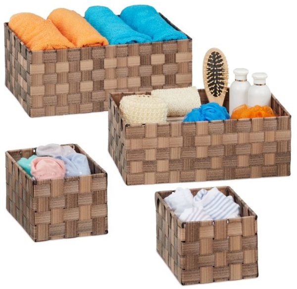 Aufbewahrungskorb Flechtoptik 4er Set 10035329_93