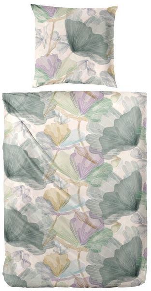 Primera Bettwäsche Mako-Satin -Bettwäsche Lucida, Mako-Satin, 2 teilig, mit frischem Blumendesign