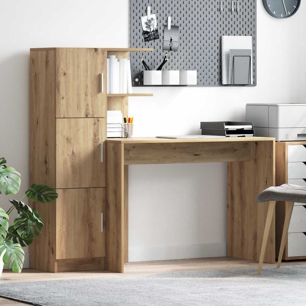 vidaXL Schreibtisch 2 pcs Artisan-Eiche 3337296