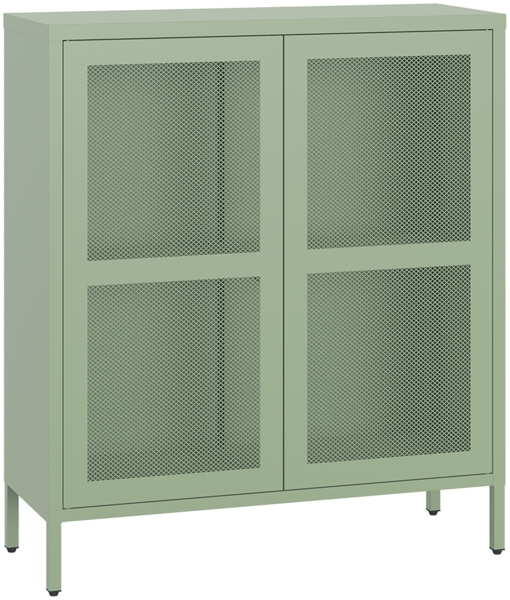 skølm 'Zephyr' Kommode, Metall, grün, Metallschrank mit zwei Fächern, 92x80x30 cm, inkl. Push-to-Open Bild 2