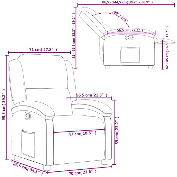 vidaXL Relaxsessel Dunkelgrau Samt 371798 Bild 11