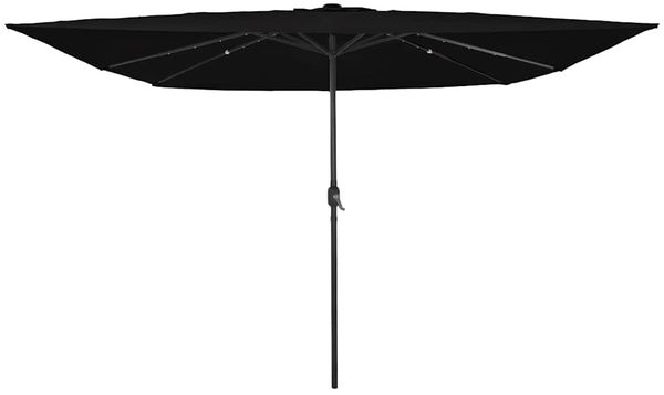 vidaXL Garten-Sonnenschirm Schwarz 295 x 295 x 245 cm 42003666