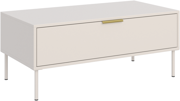 Selsey "Vena" Couchtisch mit Schublade, kaschmir, 100x50 cm