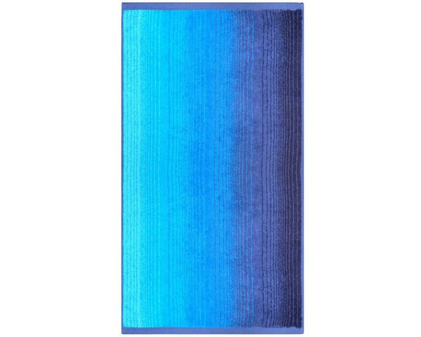 Handtücher Duschtücher - Farbverlauf Design - aus Bio Baumwolle 50x100 cm blau