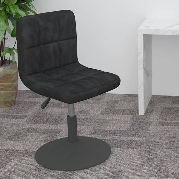 vidaXL Barhocker Drehbar Schwarz Samt 334249