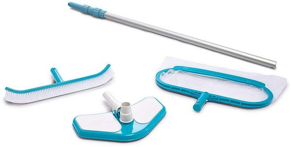 Intex Pool Pool Deluxe Reinigungs-Set 29057 (3-teilig) + Alu-Teleskop Stab 29055