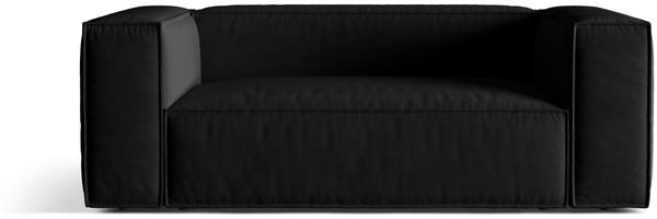 Micadoni Sofa Nuria 2-Sitzer Samt Schwarz