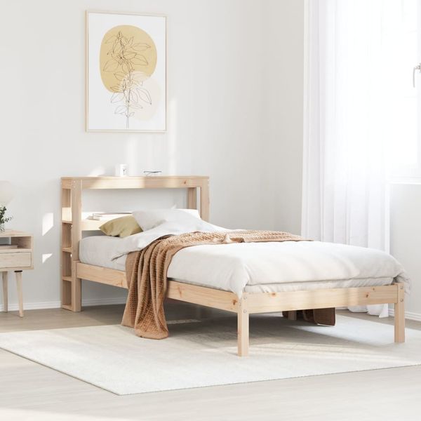 vidaXL Massivholzbett ohne Matratze 90x200 Kiefernholz 3305716