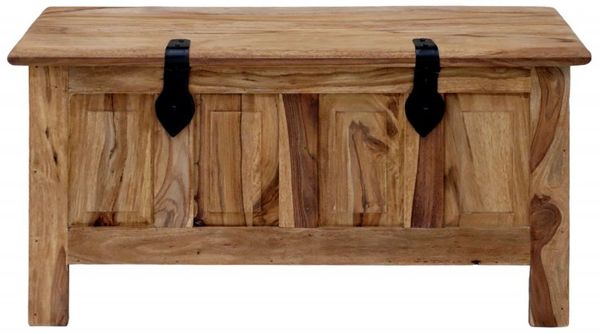Truhe Rami 90x45x45 aus indischem Sheesham-Massivholz