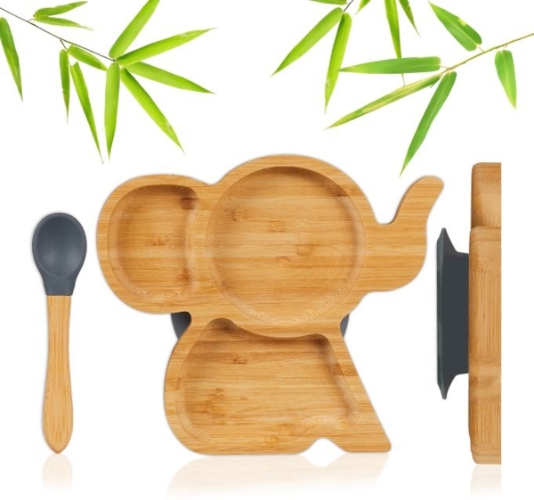 Kinderteller Bambus mit Löffel 10051004_111