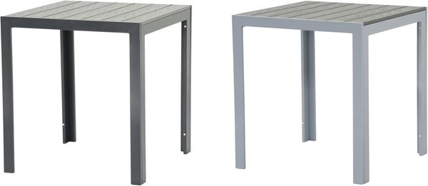 FIRE SOUL Nonwood Alu-Gartentisch Gartenmöbel anthrazit/grau 70x70 cm
