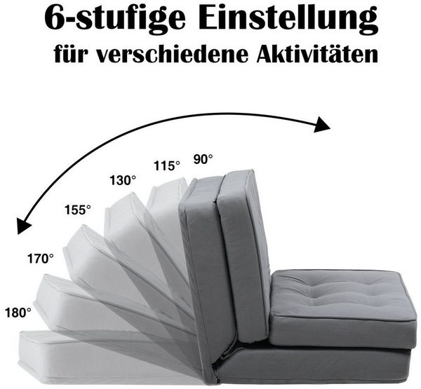 COMHOMA Kindersofa Schlafsofa Bodensofa Klappbar Bodensessel mit Schlaffunktion bettsofa