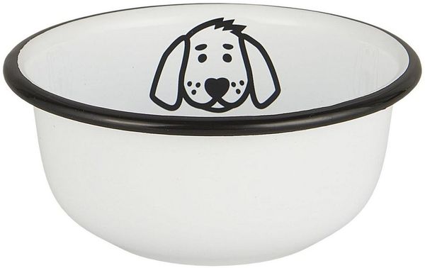 Laursen - Fressnapf Hund 0448-11 Emaille D 12cm Mini Futternapf Wassernapf Napf