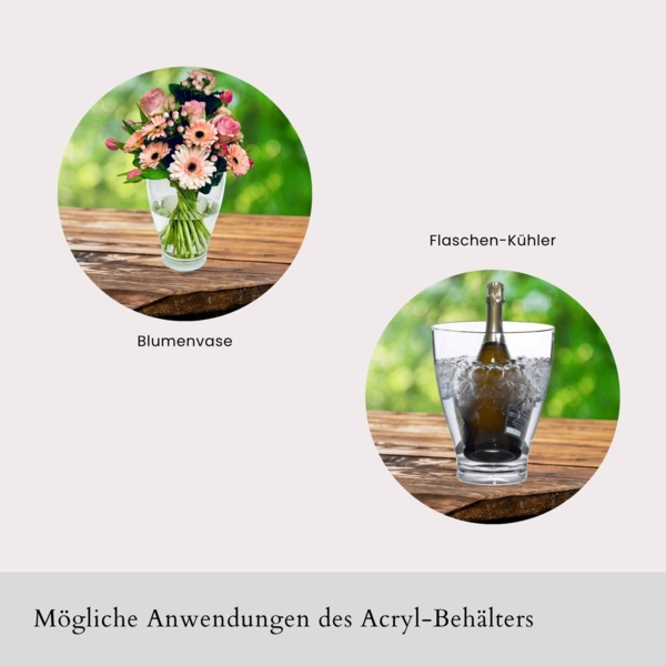 COOTAB Cooler Table MILANO Beistelltisch mit Acryl-Kühler - Anthrazit/Champagner Bild 6