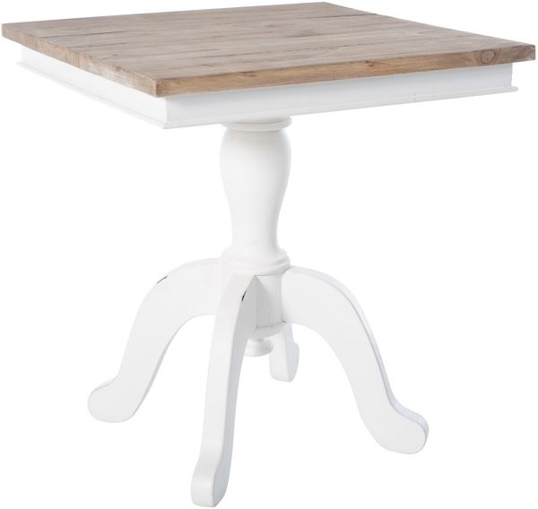 Beistelltisch YLVA quadratisch - 50x50x65cm, Holz, Natura-Weiß | Kleiner Tisch Couchtisch für Wohnzimmer