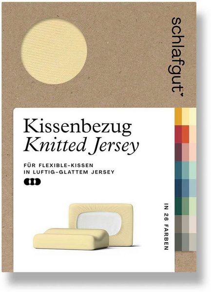 Schlafgut Kissenbezug Pure flexibler Kissenbezug für Nackenstützkissen, (1 Stück), Bio-Baumwolle mit Elasthan, mit Gummizug, bügelfrei