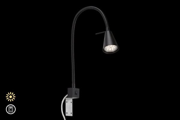 Briloner LED Wandleuchte Tuso schwarz 5W, warmweiß