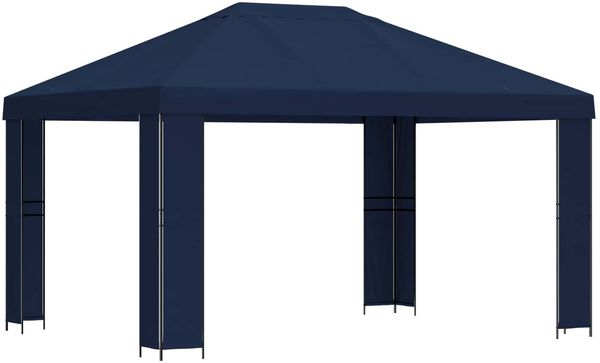 vidaXL Pavillon 4 x 3 m Blau Polyester und Stahl 190 gsm 900379 Bild 2