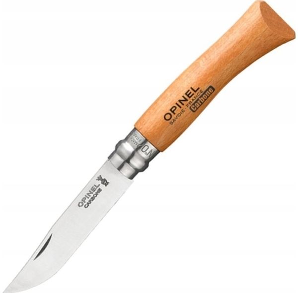 Opinel Messer aus Kohlenstoffstahl Nr. 7 mit Buchenholzgriff