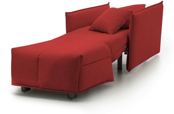 Dmora Sessel Atlantis, Einzelsofa, Wohnzimmersessel mit Trolley-Öffnung, Standardarmlehnen, 100 % Made in Italy, 110 x 90 x 85 cm, Rot Bild 6