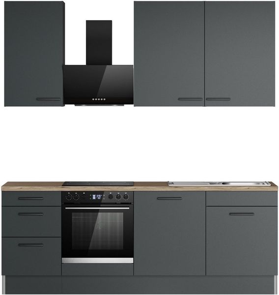 OPTIFIT Küchenzeile Fiona, Breite 230 cm, mit Hanseatic-E-Geräten in Premium oder Basic